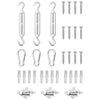 Triangulaire : Jeu D'accessoires De Voile D'ombrage 9 Pcs Acier Inoxydable
