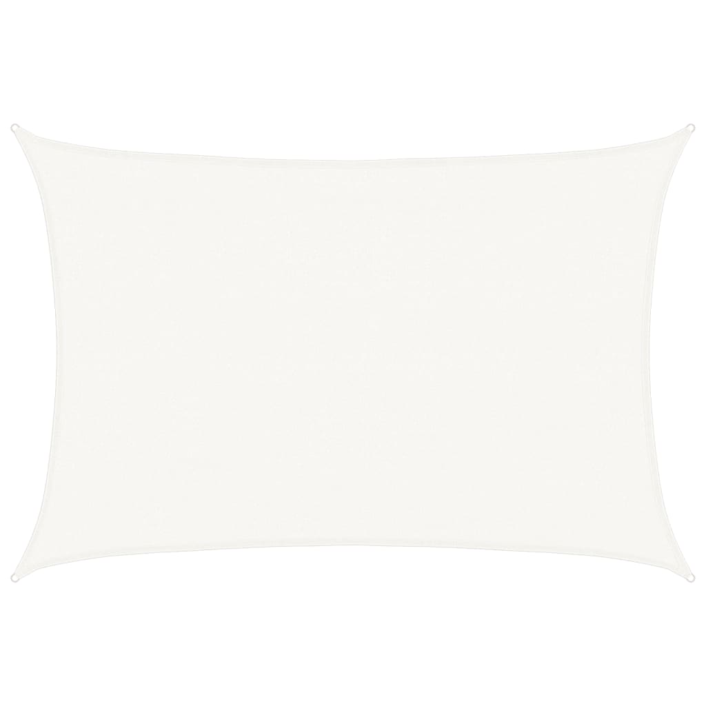 Voile D'ombrage Pehd Rectangulaire Blanc