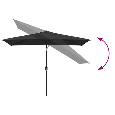 Parasol D'extérieur Avec Mât En Métal 300X200 Cm