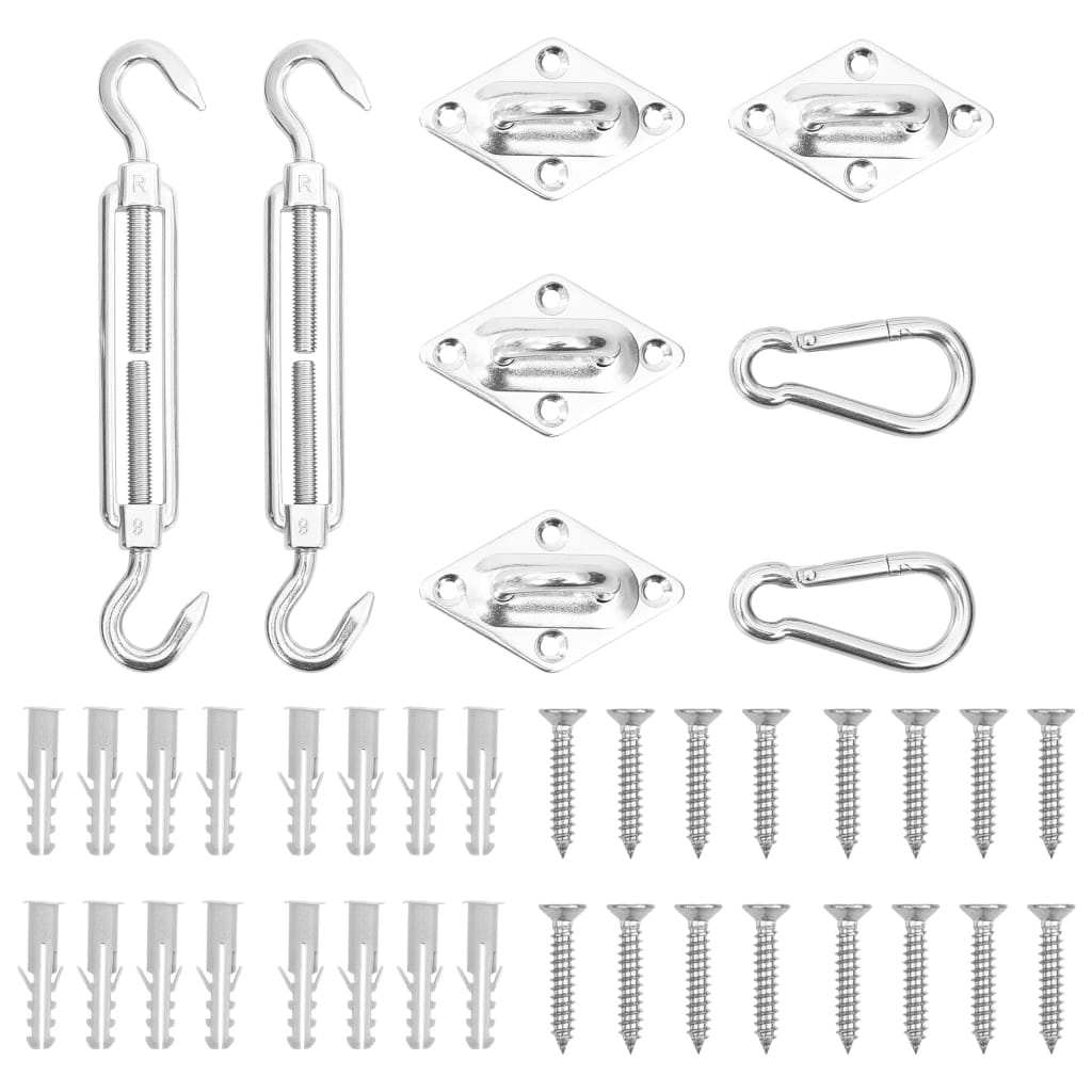 Jeu D'accessoires De Voile D'ombrage 8 Pcs Acier Inoxydable