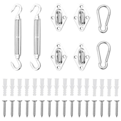 Jeu D'accessoires De Voile D'ombrage 8 Pcs Acier Inoxydable
