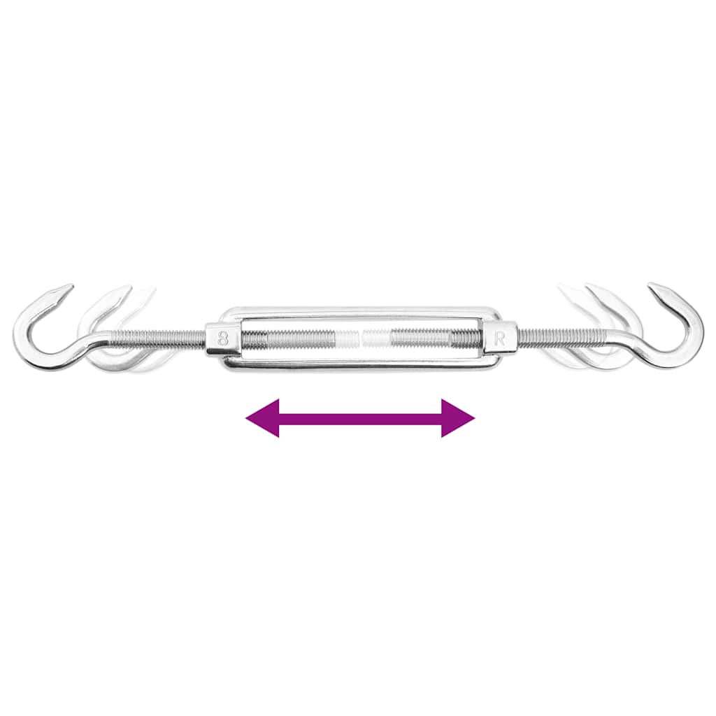 Jeu D'accessoires De Voile D'ombrage 8 Pcs Acier Inoxydable