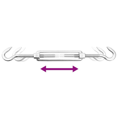 Jeu D'accessoires De Voile D'ombrage 9 Pcs Acier Inoxydable