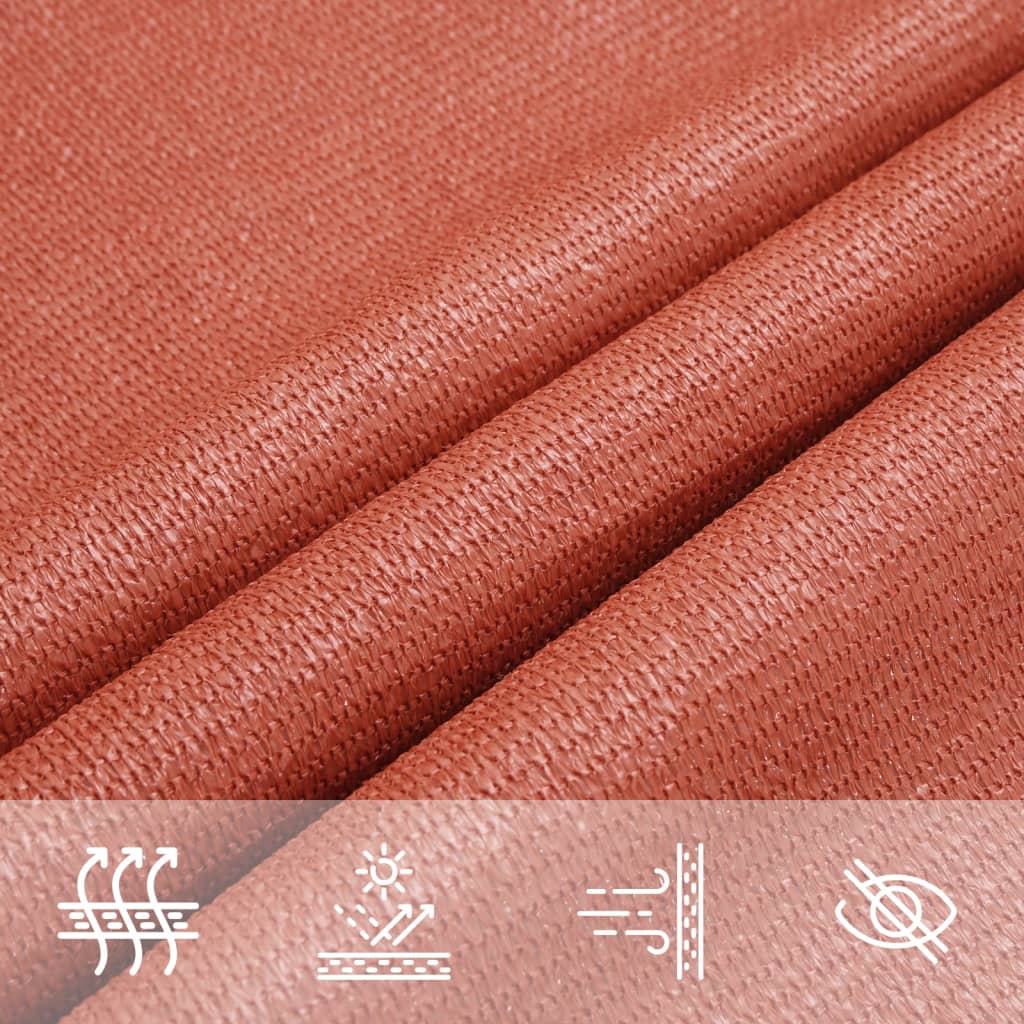 Voile D'ombrage 160 G/M² Carré Terre Cuite 4,5X4,5 M Pehd Couleur Terre Cuite