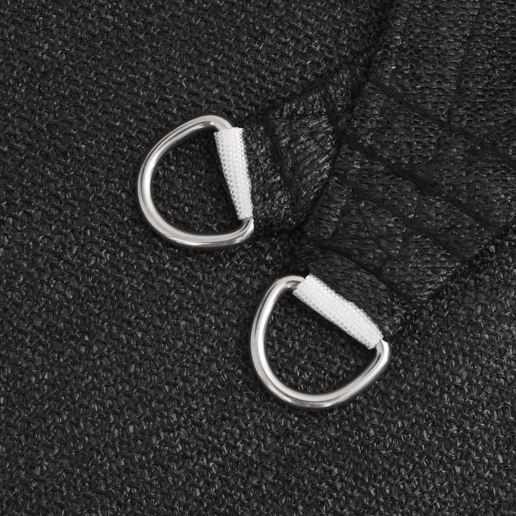 Voile D'ombrage 160 G/M² 3,6X3,6X3,6 M Pehd Noir