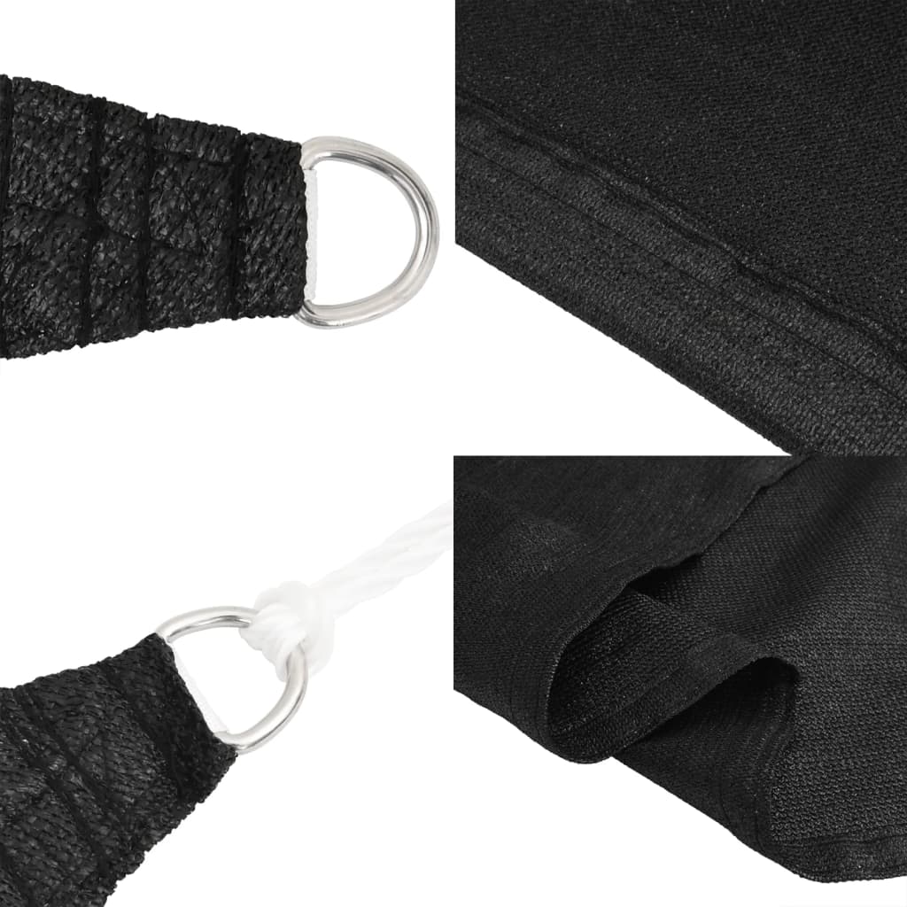 Voile D'ombrage 160 G/M² 3,6X3,6X3,6 M Pehd Noir