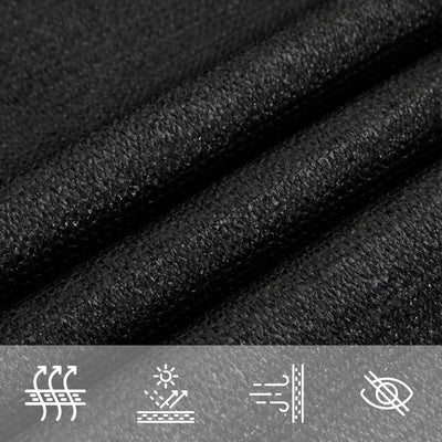 Voile D'ombrage 160 G/M² 3,6X3,6X3,6 M Pehd Noir