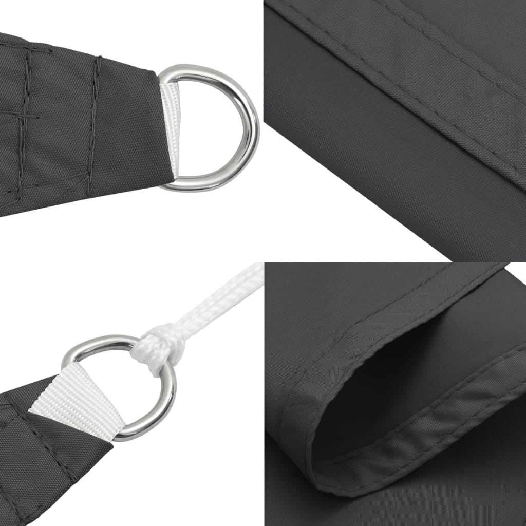 Voile De Parasol Tissu Oxford Triangulaire 4X4X5,8 M Anthracite