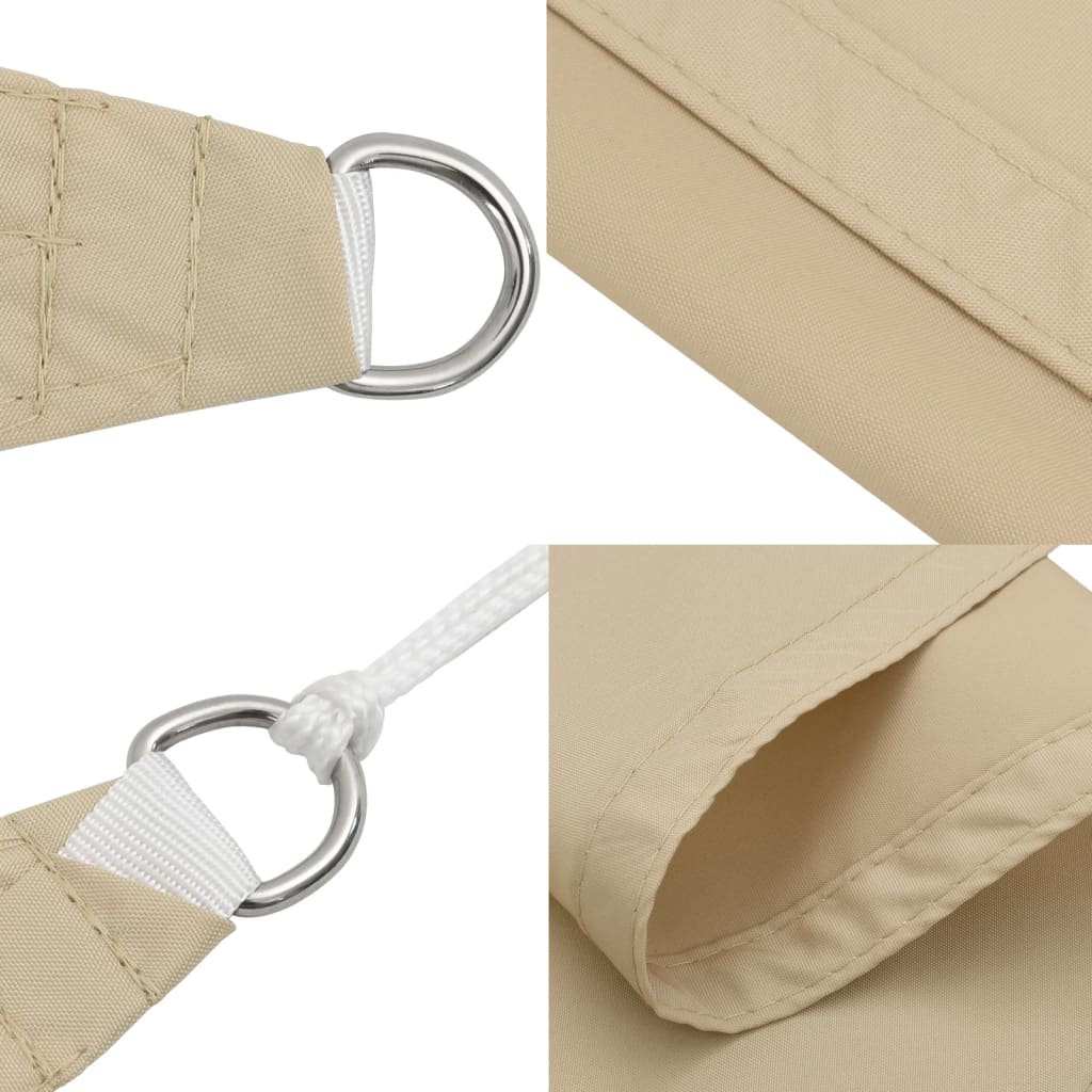 Voile De Parasol Tissu Oxford Triangulaire 4X4X5,8 M Beige