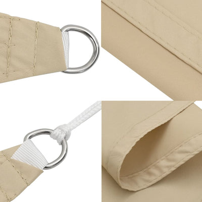 Voile De Parasol Tissu Oxford Triangulaire 4X4X5,8 M Beige