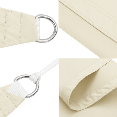 Voile De Parasol Tissu Oxford Triangulaire 4X4X5,8 M Crème