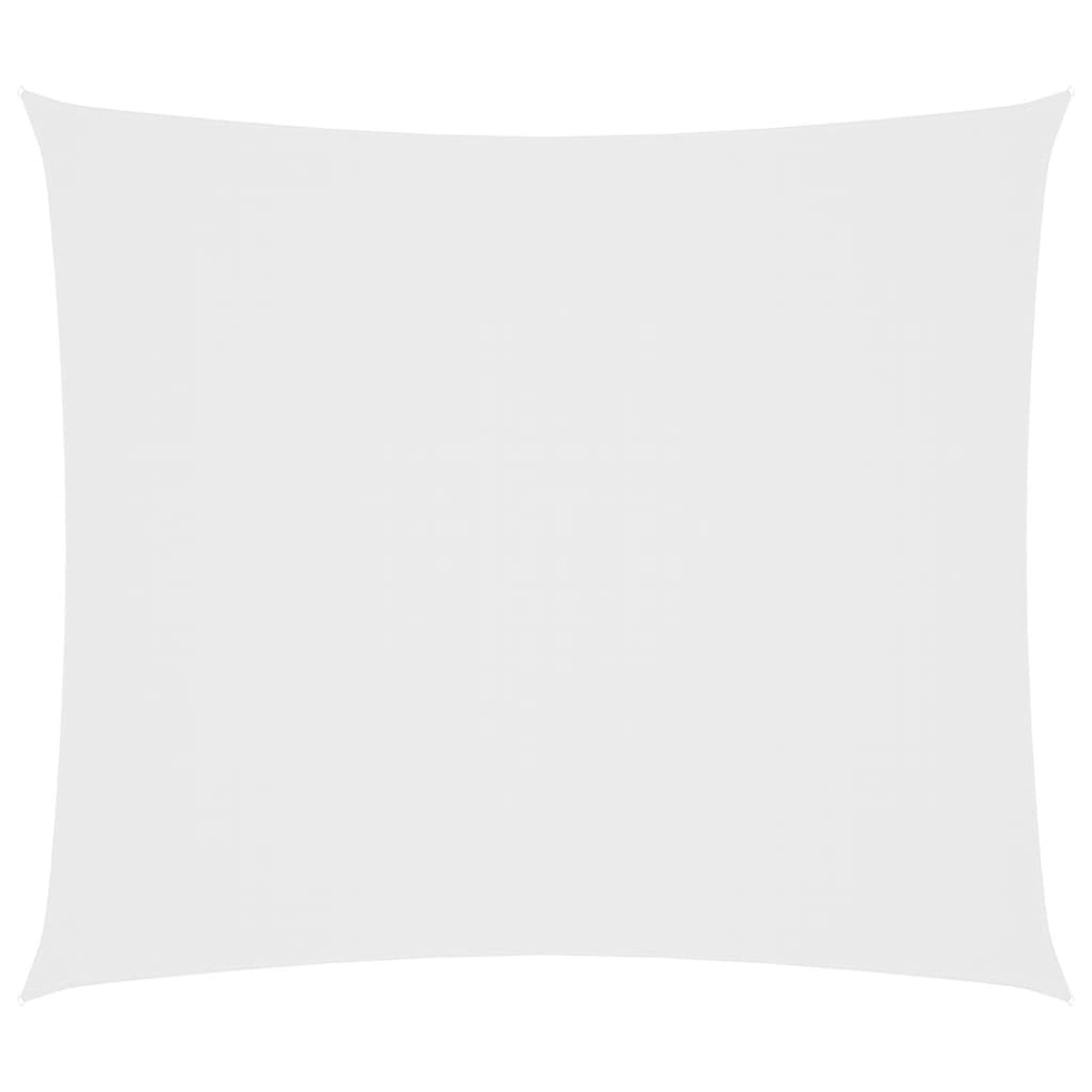 Voile De Parasol Tissu Oxford Rectangulaire 2X2,5 M Blanc