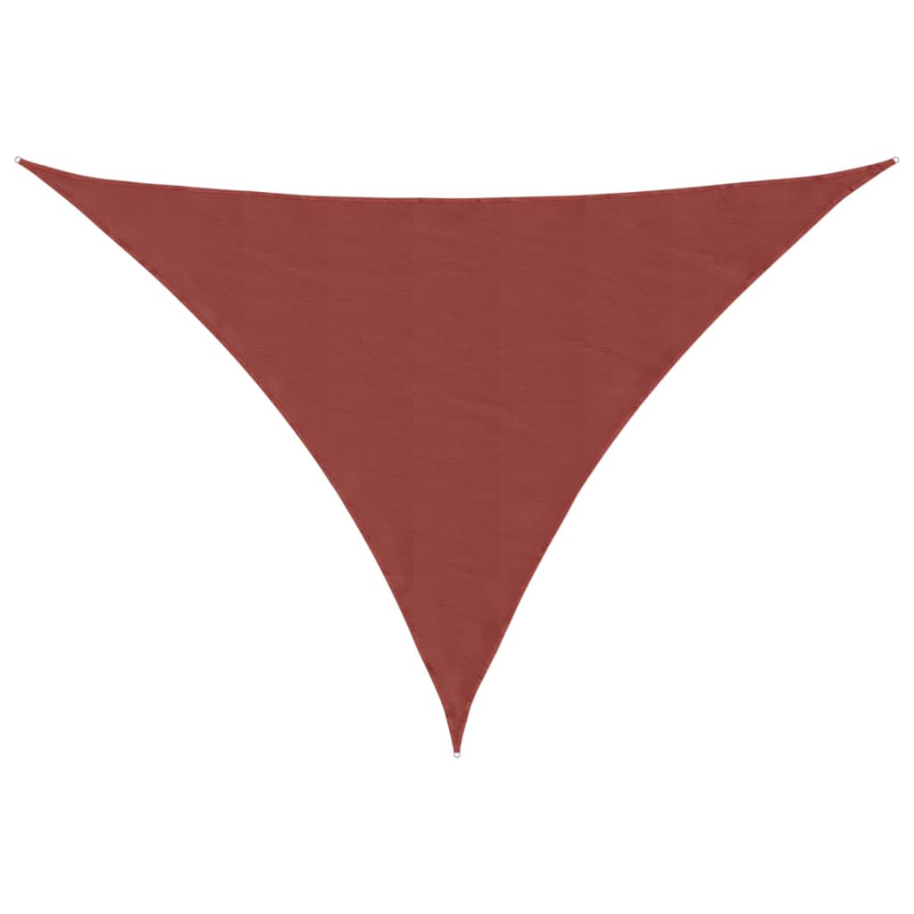 Voile De Parasol Tissu Oxford Triangulaire 4X4X5,8M Terre Cuite Couleur Terre Cuite