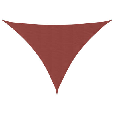 Voile De Parasol Tissu Oxford Triangulaire 4X4X5,8M Terre Cuite Couleur Terre Cuite