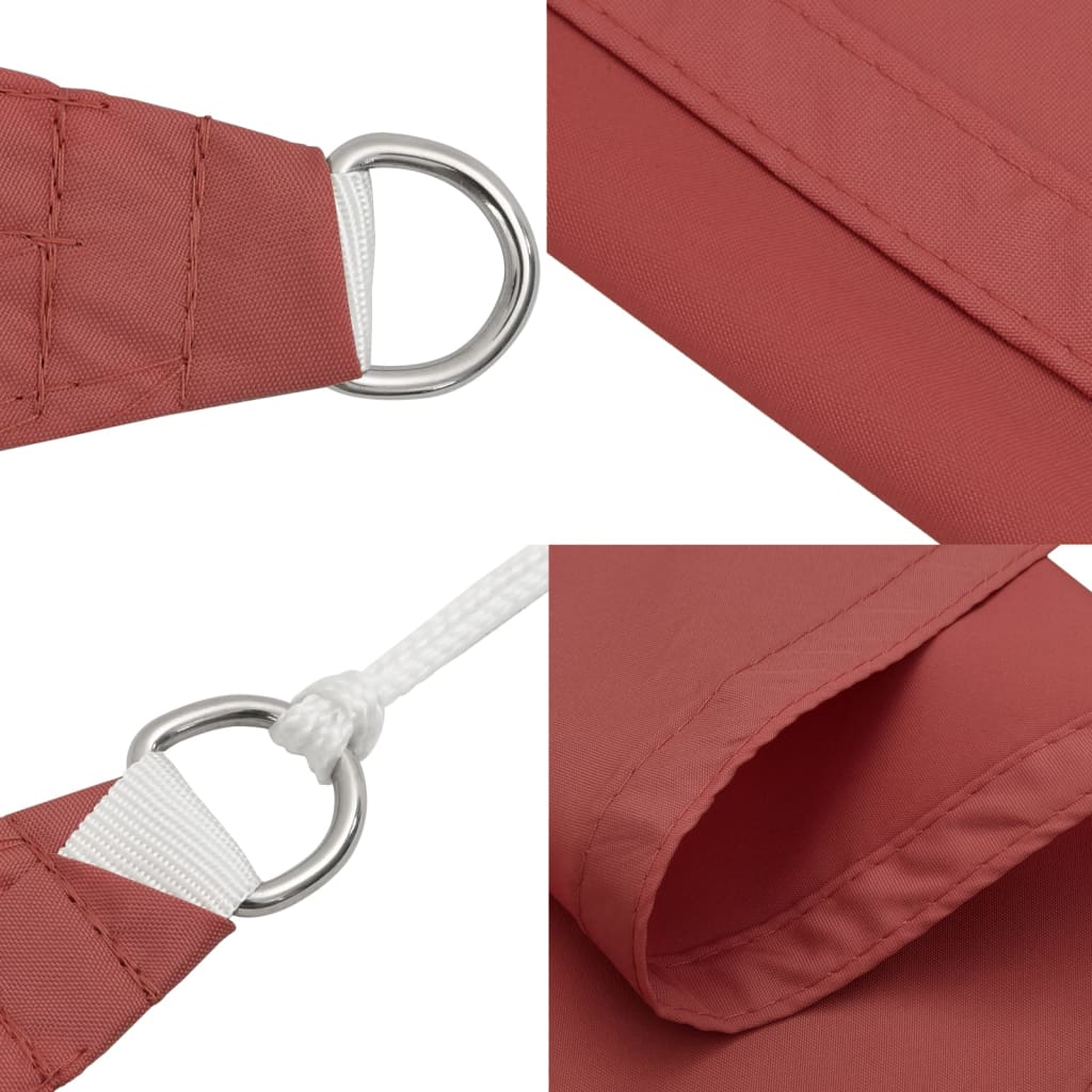 Voile De Parasol Tissu Oxford Triangulaire 4X4X5,8M Terre Cuite Couleur Terre Cuite