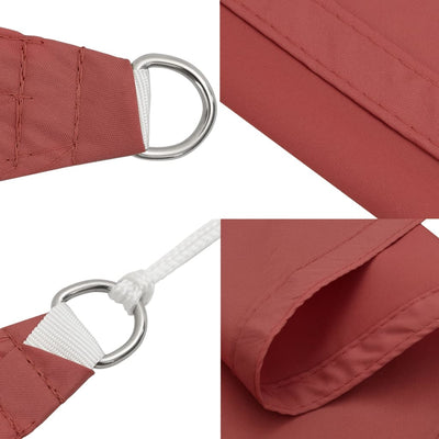 Voile De Parasol Tissu Oxford Triangulaire 4X4X5,8M Terre Cuite Couleur Terre Cuite