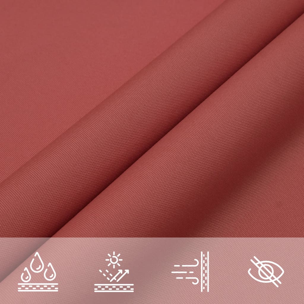 Voile De Parasol Tissu Oxford Triangulaire 4X4X5,8M Terre Cuite Couleur Terre Cuite