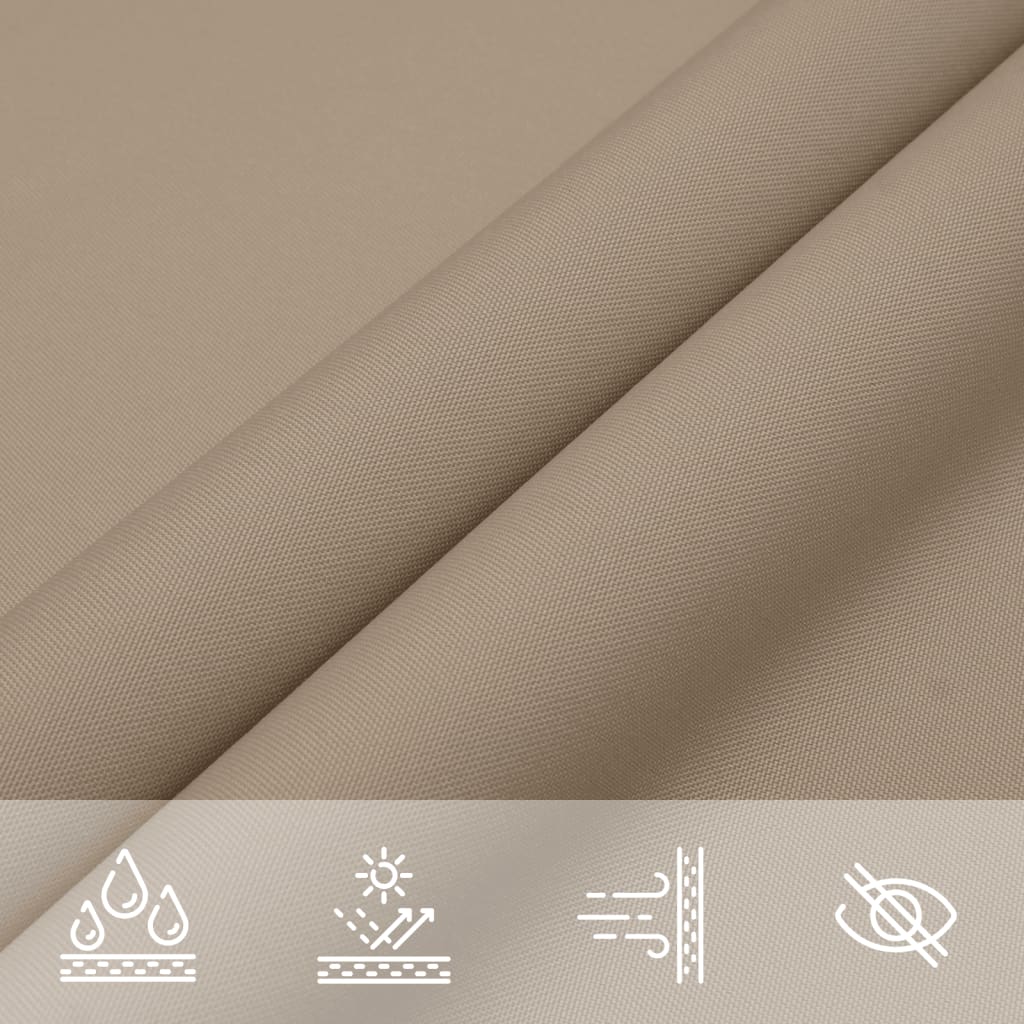 Voile De Parasol Tissu Oxford Rectangulaire 2X2,5 M Taupe