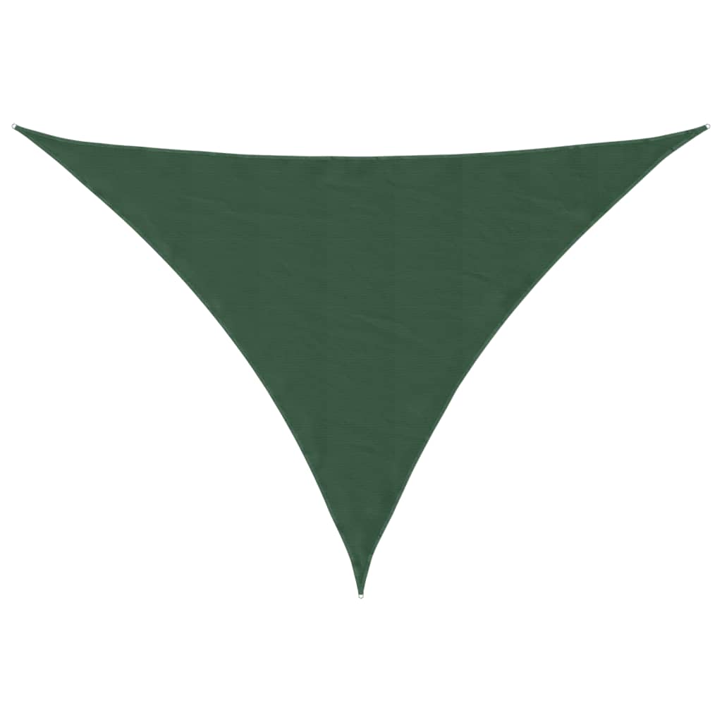 Voile Parasol Tissu Oxford Triangulaire 4X4X5,8 M Vert Foncé
