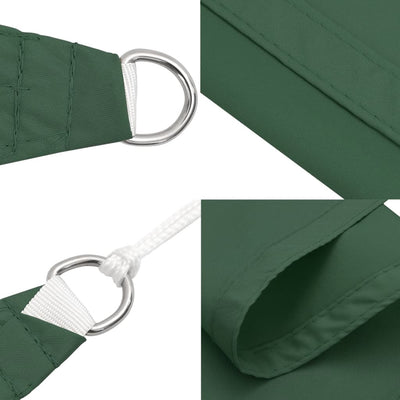 Voile Parasol Tissu Oxford Triangulaire 4X4X5,8 M Vert Foncé