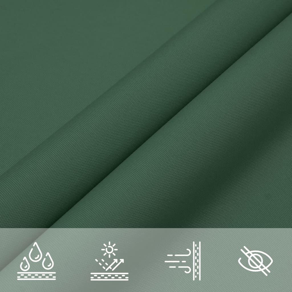 Voile Parasol Tissu Oxford Triangulaire 4X4X5,8 M Vert Foncé
