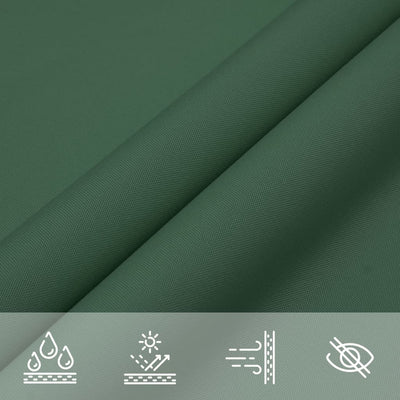 Voile Parasol Tissu Oxford Triangulaire 4X4X5,8 M Vert Foncé