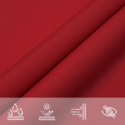 Voile De Parasol Tissu Oxford Rectangulaire 2X2,5 M Rouge