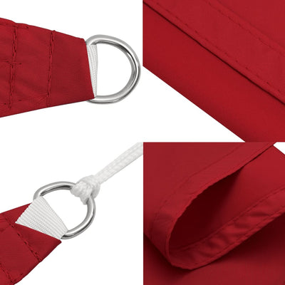 Voile De Parasol Tissu Oxford Triangulaire 4X4X5,8 M Rouge