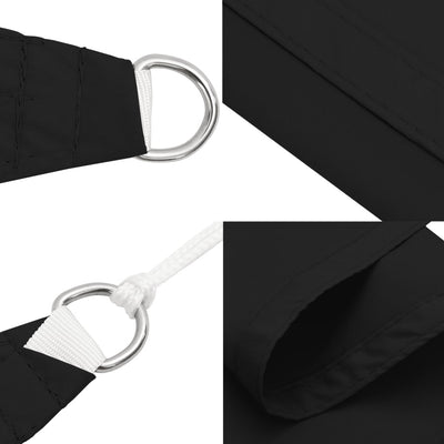 Voile De Parasol Tissu Oxford Triangulaire 4X4X5,8 M Noir
