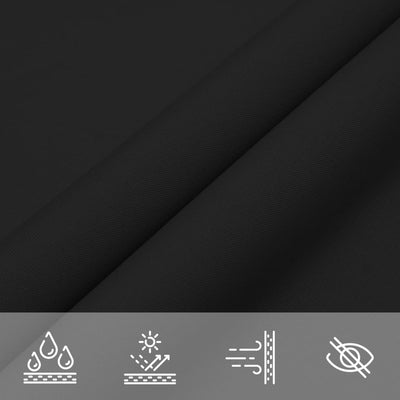 Voile De Parasol Tissu Oxford Triangulaire 4X4X5,8 M Noir