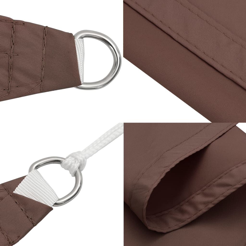 Voile De Parasol Tissu Oxford Triangulaire 4X4X5,8 M Marron
