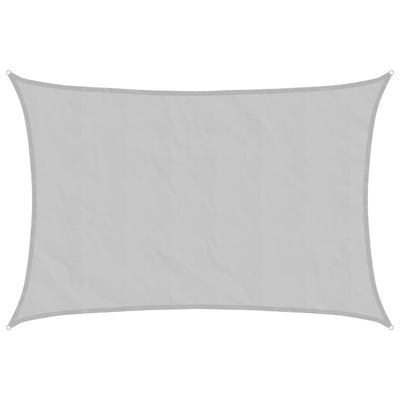 Voile D'ombrage 5X3 M 100% Polyester Oxford Gris Clair