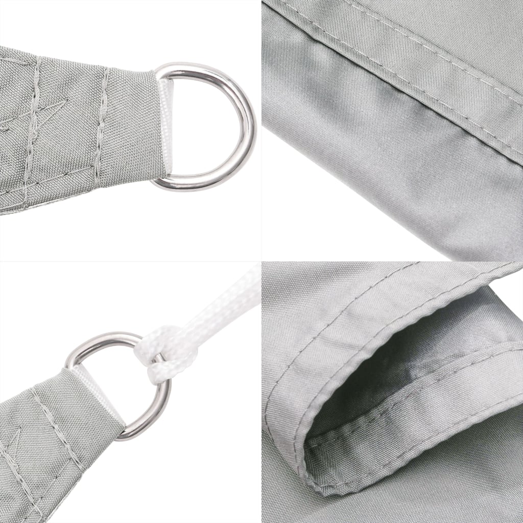 Voile D'ombrage 5X3 M 100% Polyester Oxford Gris Clair