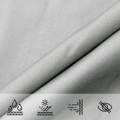 Voile D'ombrage 5X3 M 100% Polyester Oxford Gris Clair