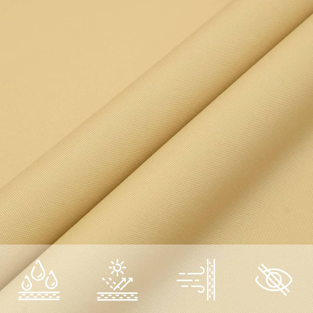 Voile D'ombrage Sable 5X3 M 100 % Polyester Oxford Couleur Sable