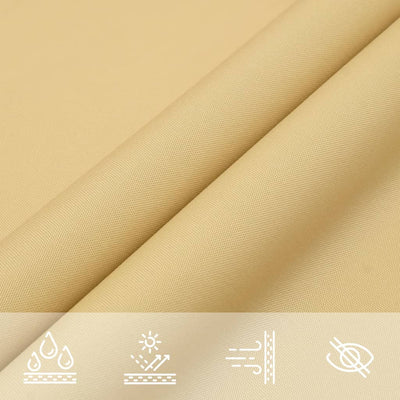 Voile D'ombrage Sable 5X3 M 100 % Polyester Oxford Couleur Sable