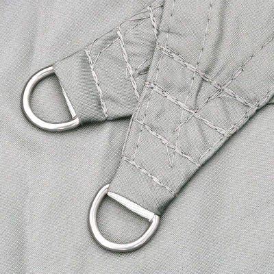 Voile D'ombrage 4X4X5,8 M 100% Polyester Oxford Gris Clair