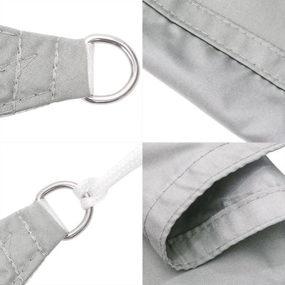 Voile D'ombrage 4X4X5,8 M 100% Polyester Oxford Gris Clair