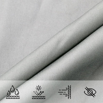 Voile D'ombrage 4X4X5,8 M 100% Polyester Oxford Gris Clair