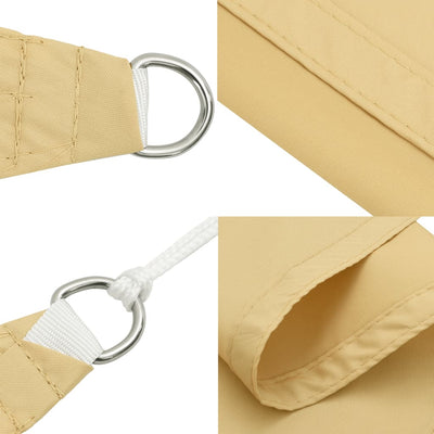 Voile D'ombrage Sable 4X4X5,8 M 100 % Polyester Oxford Couleur Sable