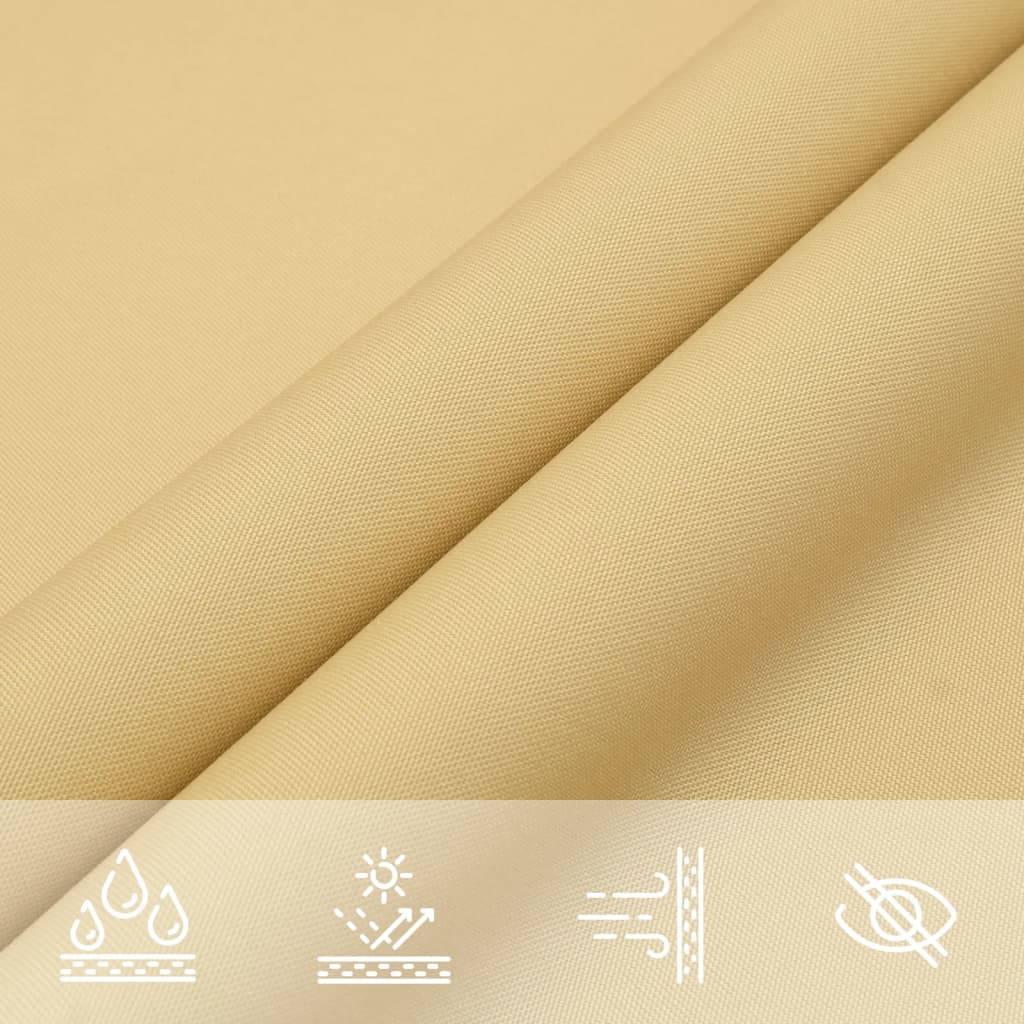 Voile D'ombrage Sable 4X4X5,8 M 100 % Polyester Oxford Couleur Sable