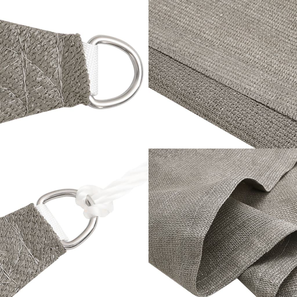 Voile D'ombrage 160 G/M² Triangulaire 2,5X2,5X3,5 M Pehd Gris Clair