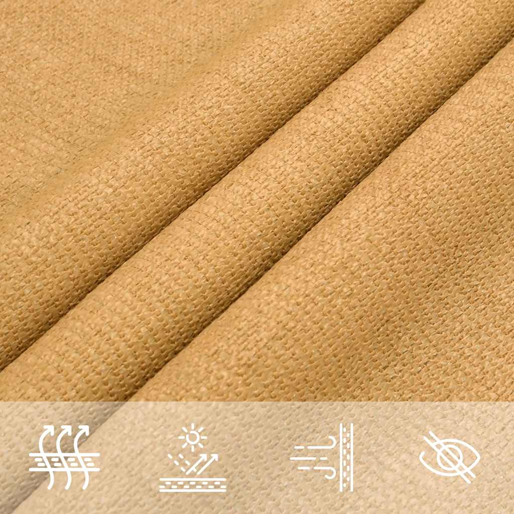 Voile D'ombrage 160 G/M² Triangulaire Sable 2,5X2,5X3,5 M Pehd Couleur Sable