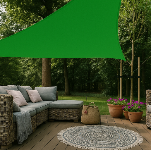 Voile D'ombrage Triangulaire Pehd Vert Clair