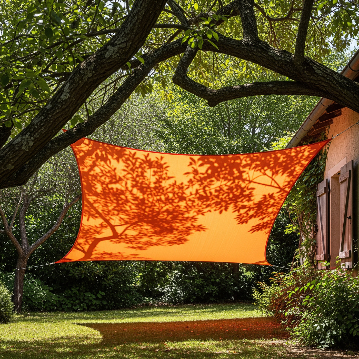Voile D'ombrage Rectangulaire Pehd Orange