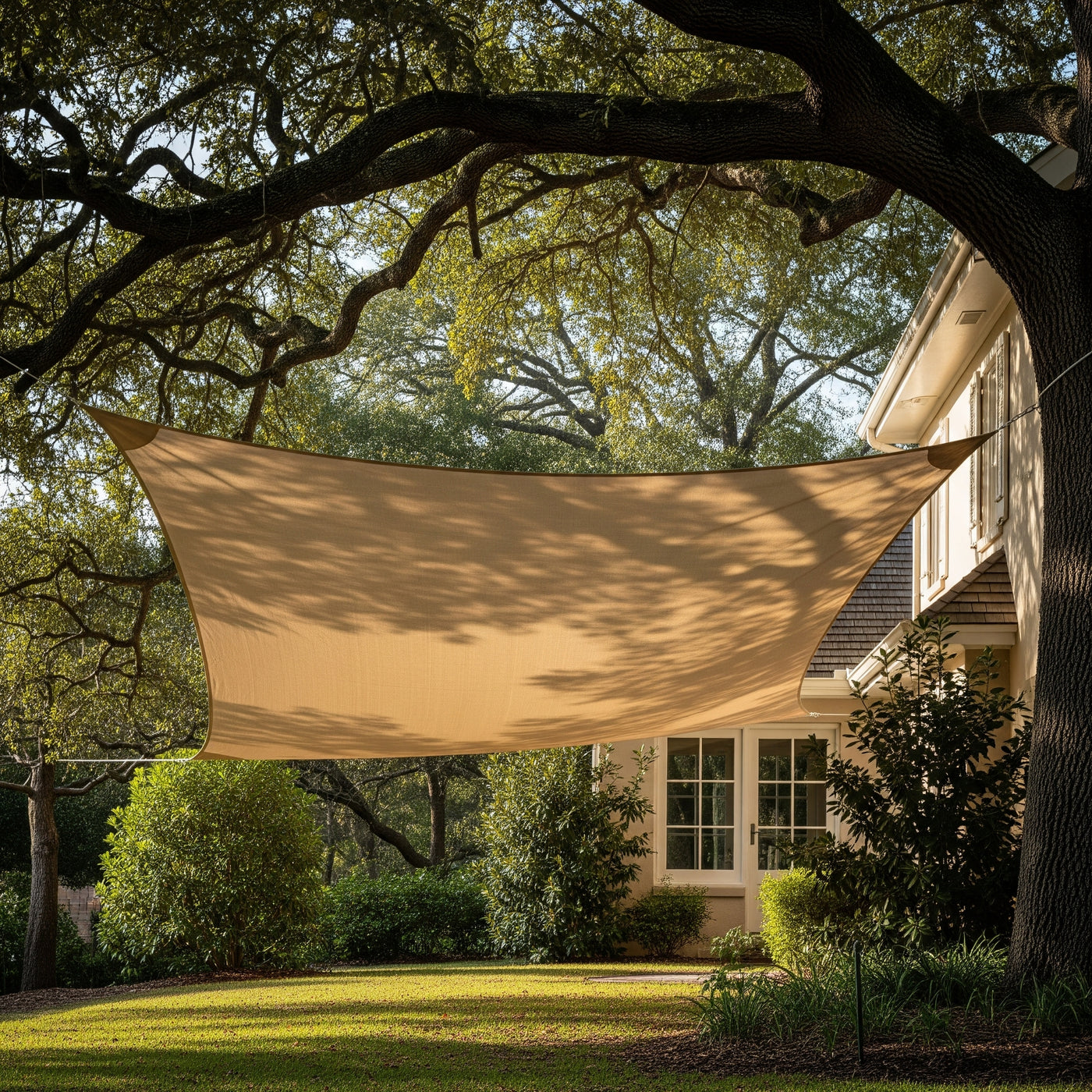 Voile D'ombrage Rectangulaire Pehd Taupe