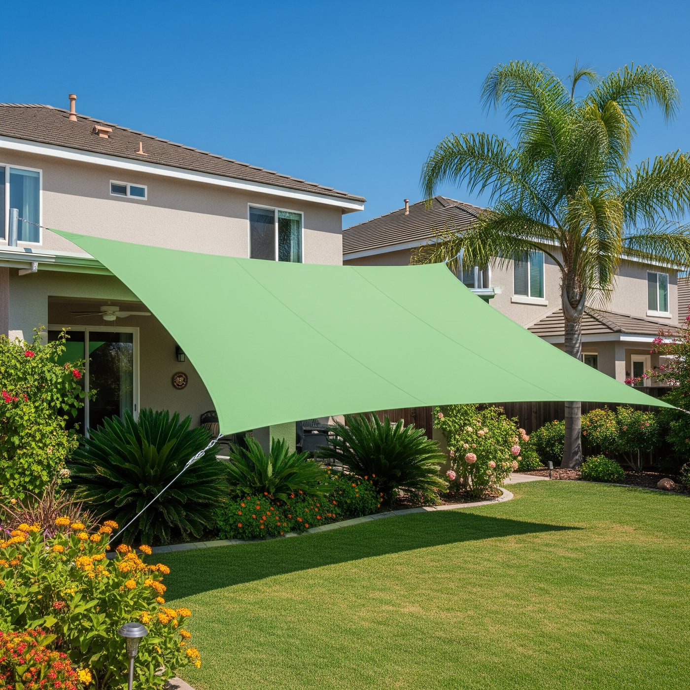 Voile D'ombrage Rectangulaire Vert Clair