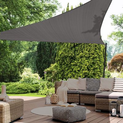 Voile D'ombrage Triangulaire Tissu Oxford Anthracite 