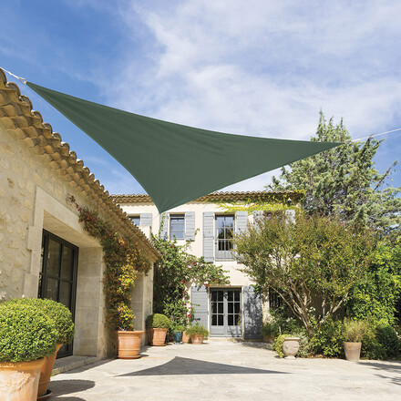 Voile D'ombrage Triangulaire Pehd Vert Foncé