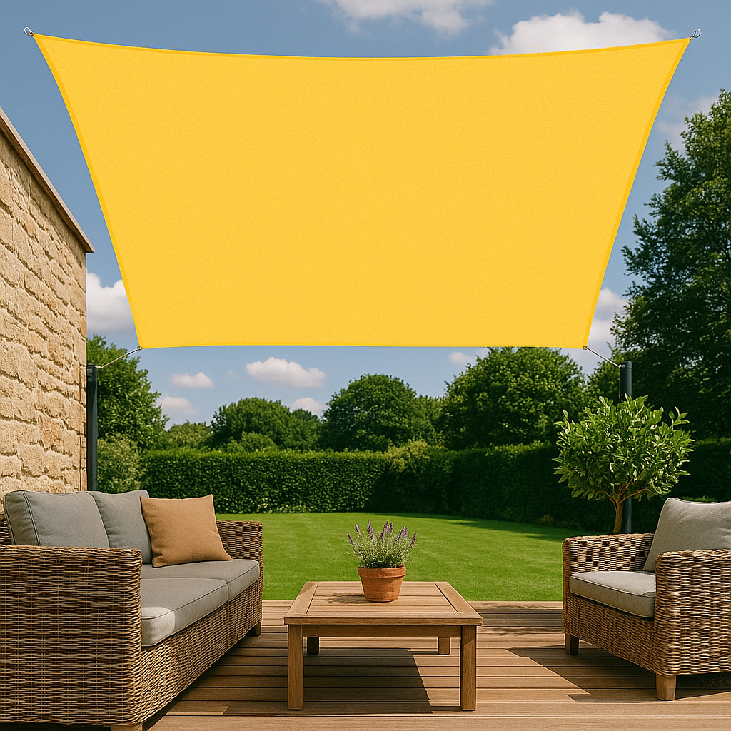 Voile D'ombrage Carré Pehd Beige